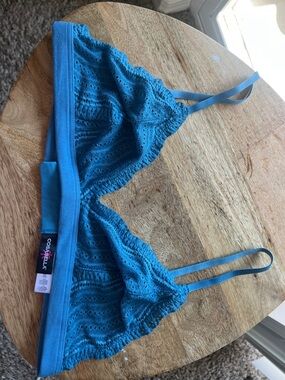 Cosabella Teal Lace Triangle Bralette